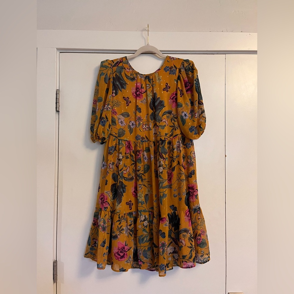 Eliza J Yellow Floral Dress